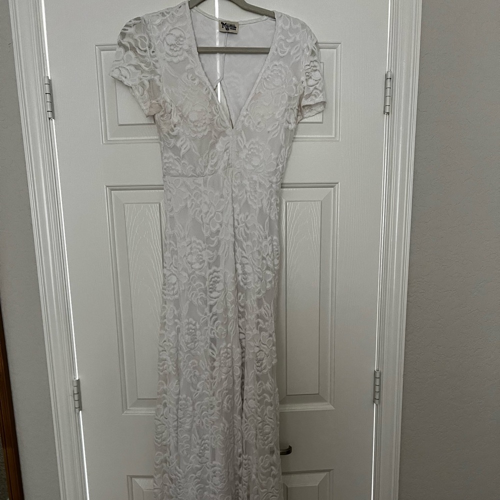 Show me your mumu lace maxi dress